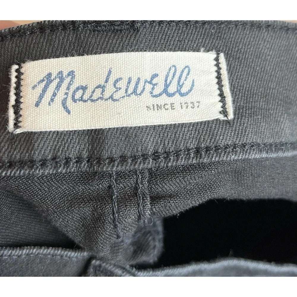 Madewell Women Jeans Size 32 Black Charcoal High Rise Skinny Stretch Denim Pants